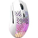 STEELSERIES Mouse Gaming SteelSeries Aerox 3 2022 Edition Snow, Wireless, iluminare RGB, Alb, STEELSERIES