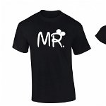 Pachet 2 tricouri pentru cuplu Mrs. si Mr., Zoom Fashion