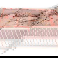 Lenjerie MyKids Bear On Moon Pink M2 4+1 Piese 120x60, MyKids