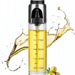 Pulverizator pentru ulei/ otet Mafiti, sticla/otel inoxidabil, transparent/argintiu, 100 ml, 40 x 165 mm