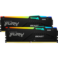 Kit Memorie Kingston Fury Beast RGB Black AMD EXPO/Intel XMP 3.0 64GB DDR5 5600MHz CL36 Dual Channel