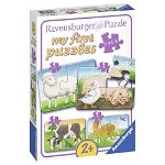Puzzle Ravensburger Primul meu puzzle - Animale de la ferma 4 in 1 2/4/6/8 piese