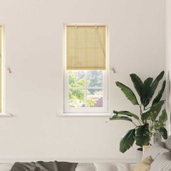 Rulou textil cu perdele Manual vidaXL, Natura 60 x 160 cm Bambus