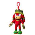 Jucarie de plus cu agatatoare, 15cm, Sonic Prime, Knuckles, strip, 