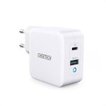 Incarcator retea Choetech PD8002 65W 3 25A 1xUSB 1xUSB-C PD GaN Quick Charge 3.0 white, Choetech