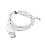 Cablu de alimentare USB 2.0 la DC 3.5 mm pentru Router TV, MP3, MP4, 100 cm, Alb, BBL1710, BIBILEL