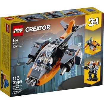 LEGO Drona cibernetica 3 in 1, minifigurina 2021, 6 ani+