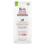 Brit Care Sustainable Sensitive, XS-XL, Insecte și Pește, hrană uscată câini, piele & blană, sistem digestiv, 12kg, Brit Care