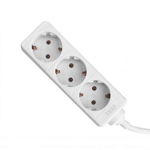 Prelungitor 1,5 metri 3 prize schuko cablu 3x1,5mm ALB TED000552 (1/40), TED Electric