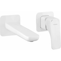 Baterie incastrata lavoar Deante Hiacynt Alb Mat, 