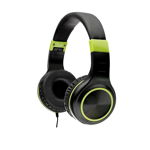 Casti cu micr. Spacer Pearl Green, cu fir, multimedia, 2x Jack 3.5mm, microfon pe fir, driver 40mm, 20Hz - 20000Hz, pliabile, 1.8m, negru si verde, SPACER