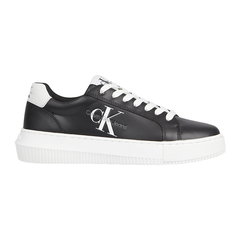 CALVIN KLEIN JEANS, Pantofi sport din piele cu logo, Alb/Bej deschis CALVIN KLEIN JEANS, Pantofi sport din piele cu logo, Alb/Bej deschis