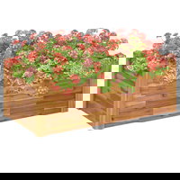 Strat inaltat de gradina, VIDAXL, 110x60x44 cm, Lemn masiv, Maro