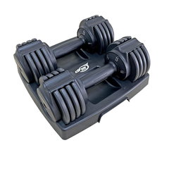 Set gantere reglabile DHS 5014, 2x6kg Negru
