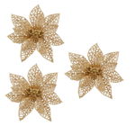 Set 3 ornamente brad Craciun Steaua Bethleemului auriu, 10x10 cm, Springos