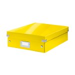 Cutie depozitare Leitz WOW Click & Store Organizer carton laminat medie galben