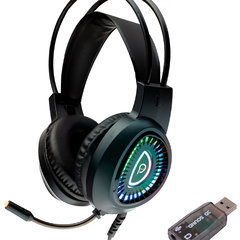 Casti Gaming Spacer Phantom RGB USB Black, Spacer