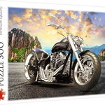 Puzzle Trefl, Motocicleta neagra, 500 piese, Trefl