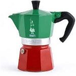 Espressor Moka Express Tricolore Green / Red  6 Cups, Bialetti