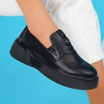 Pantofi Casual, culoare Negru, material Piele ecologica - cod: P9406, Lulux