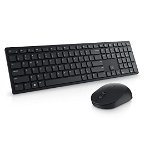 Kit tastatura + mouse wireless Dell KM5221W, US International layout, Alb, Dell