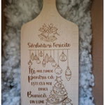 Tocator din lemn Engros personalizat cu mesaj " Esti cea mai draga Bunica din lume", 
