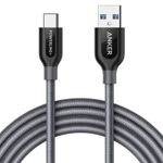 Cablu USB-C USB-A 3.0 Anker PowerLine+ 1.8 m gri