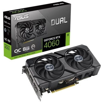 Placa video ASUS GeForce RTX 4060 DUAL EVO OC 8GB GDDR6 128-bit DLSS 3