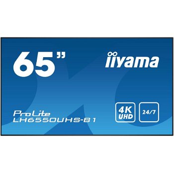 Monitor Iiyama ProLite LH6550UHS-B1 65 inch 8ms Black