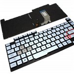 Tastatura Albastra cu Panglica Iluminare Lata Asus ROG STRIX G531GT iluminata layout US fara rama enter mic, Asus