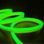 Banda Neon Flex 24V IP68 Green Sectionabila la 5cm, Rola 10 m