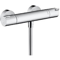 Baterie de dus Hansgrohe Ecostat 1001 CL, termostatata, cartus termostat, supapa ceramica, cu amortizor, supapa retinere, Crom