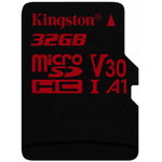 Card Kingston Canvas React microSDHC 32GB Clasa 10 UHS-I U3 V30 100Mbs