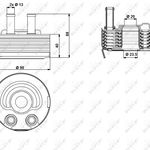 Termoflot radiator ulei (98x57x96) NISSAN ALMERA II, PICK UP, PRIMERA, X-TRAIL 2.2D 2.5D dupa 2000, NRF