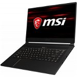 Laptop Gaming MSI GS65 Stealth Thin 8RE-076XRO cu procesor Intel® Core™ i7-8750H pana la 4.10 GHz, Coffee Lake, 15.6", Full HD, 144Hz 7ms, 16GB, 256GB SSD, NVIDIA GeForce GTX 1060 6GB, Free DOS, Black, Per Key RGB Backlit