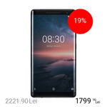 NOKIA 8 Sirocco 128GB LTE 4G Negru 6GB RAM, NOKIA