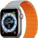 DUXDUCIS Pasek magnetyczny Dux Ducis Strap (LD Version) Apple Watch 4/5/6/7/SE/8/Ultra 44/45/49mm szaro-pomarańczowy, DUXDUCIS