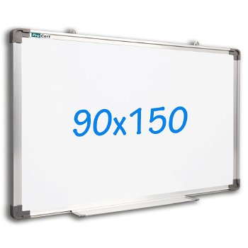 Tabla magnetica whiteboard 90x150 cm, rama aluminiu, tavita markere, Procart