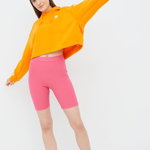 adidas Originals bluză Adicolor HC2015 femei, culoarea portocaliu, cu imprimeu HC2015-BORANG, adidas Originals