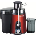 Storcator de fructe si legume Samus Twister, 800 W, 2 viteze, recipient pulpa 1.2 l, recipient suc 0.45 l, accesoriu impingere, rosu + negru