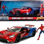 Masinuta Jada Toys Ford GT 2017 cu figurina Spiderman, 1:24, Dickie