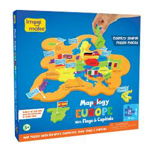 Puzzle Educativ din Spuma EVA - Harta Europei cu Steaguri si Capitale MP30, Cribo 21 Serv