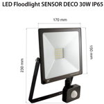 2R Proiector Led Deco Sensor, IP65, 30W, lumina rece(6000K)
