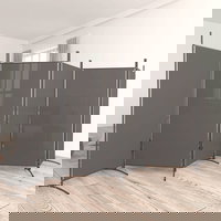 Gossi paravan de camera cu 5 panouri, maro, 433x180 cm, textil, Gossi