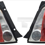 Stop tripla lampa spate dreapta (Semnalizator alb, culoare sticla: rosu, cadru negru) FIAT 500 2007-2015, TYC
