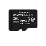 Micro SDHC Canvas Select Plus 100R, 32GB, Clasa 10, UHS-I, Kingston