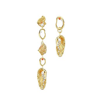Shell angel pierced earrings 5520664, Swarovski