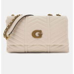 Guess, Geanta crossbody matlasata Lovide, Bej