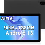 Tableta Doogee U10 Gray, 10.1 IPS HD, Android 13, 9GB RAM (4+5), 128GB ROM, Quad Core RK3562, 5060 mAh, wifi6, TUV, Aplicatii Copii, Doogee