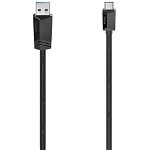 Cablu de Date USB C USB A Plug Negru, Hama